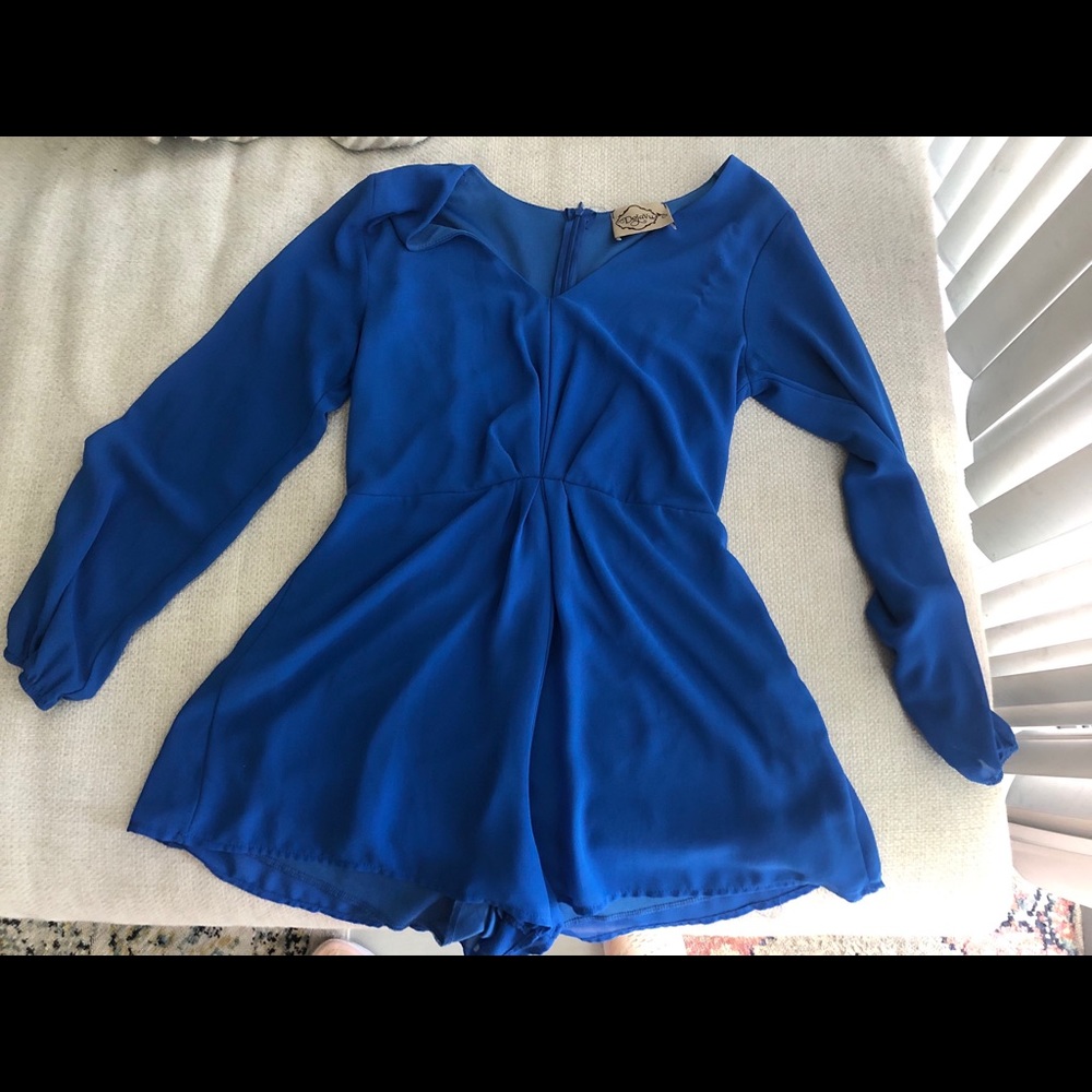 Blue boutique romper